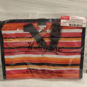 Thirty-One - Fold-Up Family Organizer - Pinstripe Punch